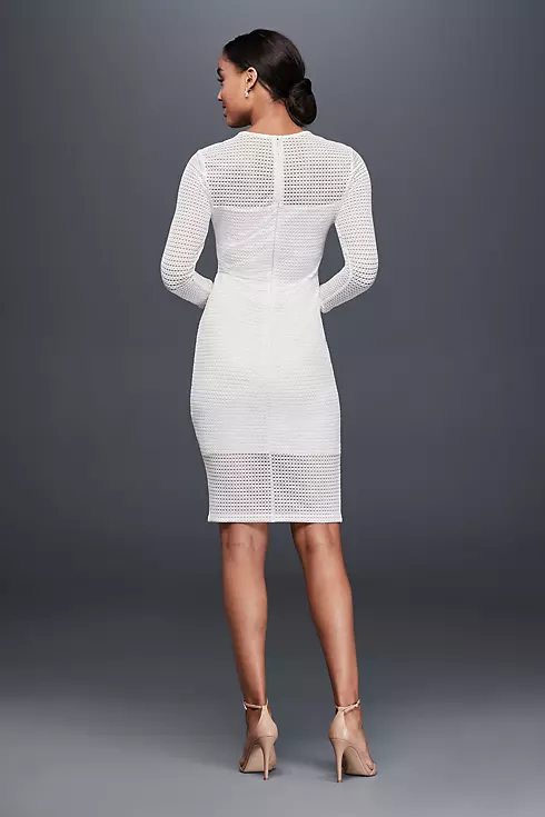 Illusion Jersey Sheath Dress with Side Details Image 2