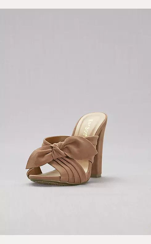 Knotted Faux-Suede Mules Image 1