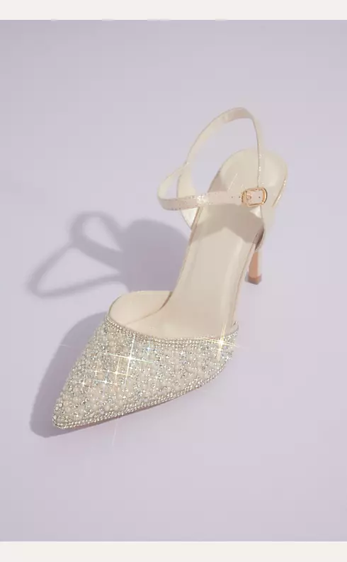 Crystal Embellished Pointed Toe Heels | David's Bridal