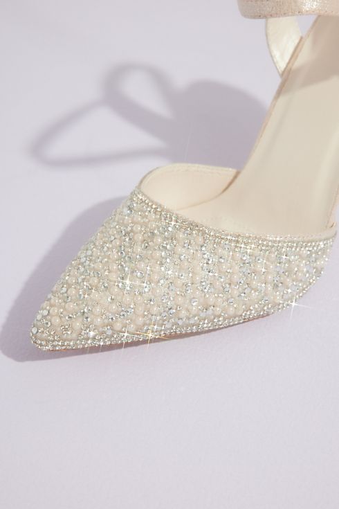 Crystal Embellished Pointed Toe Heels Image 3