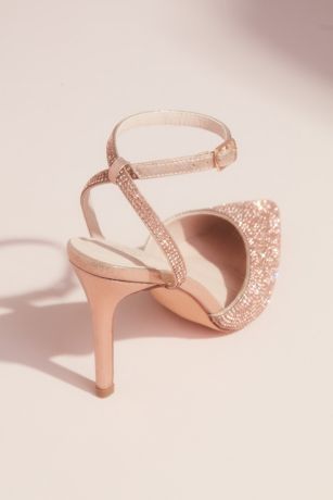 crystal embellished platform heels