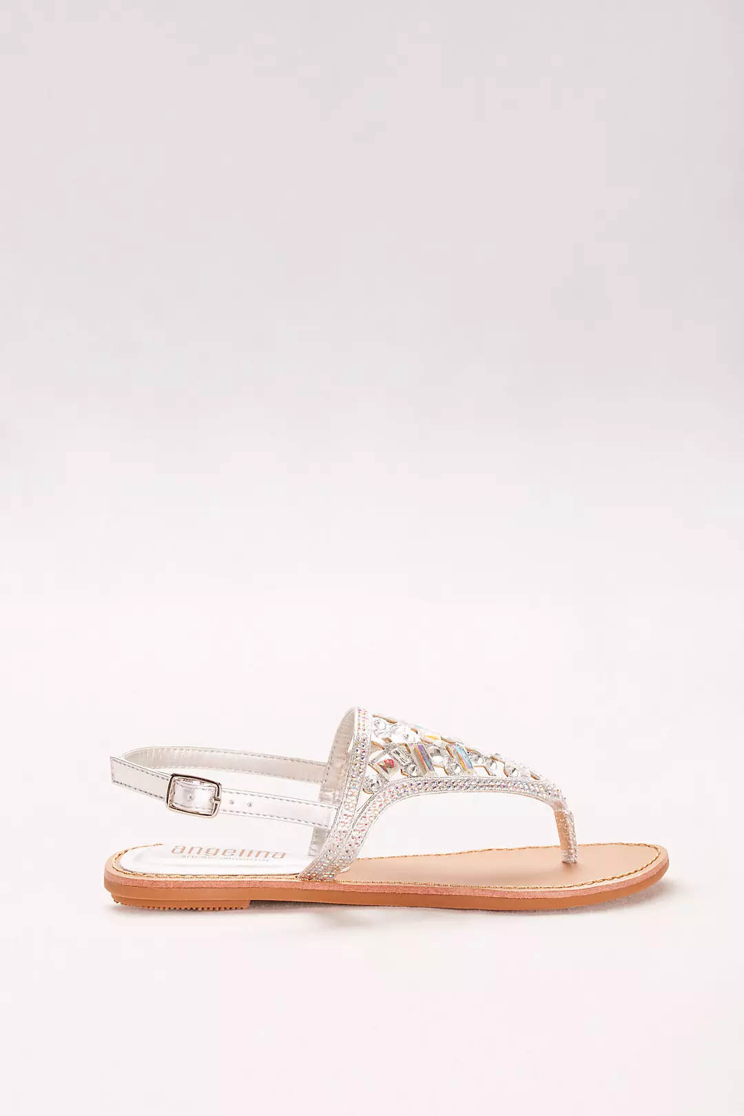 Slingback Sandals with Heavy Crystal Beading Image 3