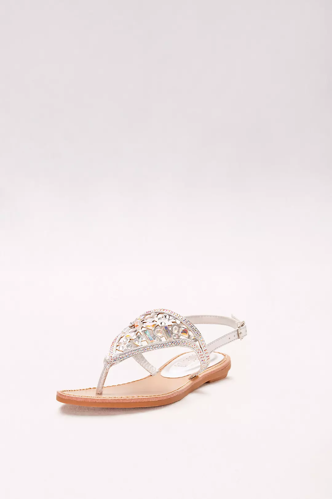 Slingback Sandals with Heavy Crystal Beading Image