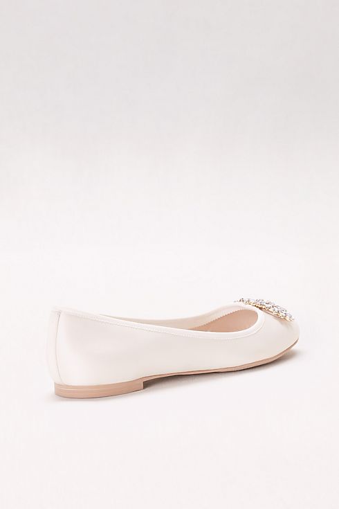 Satin Ballet Flat with Ornament Image 4