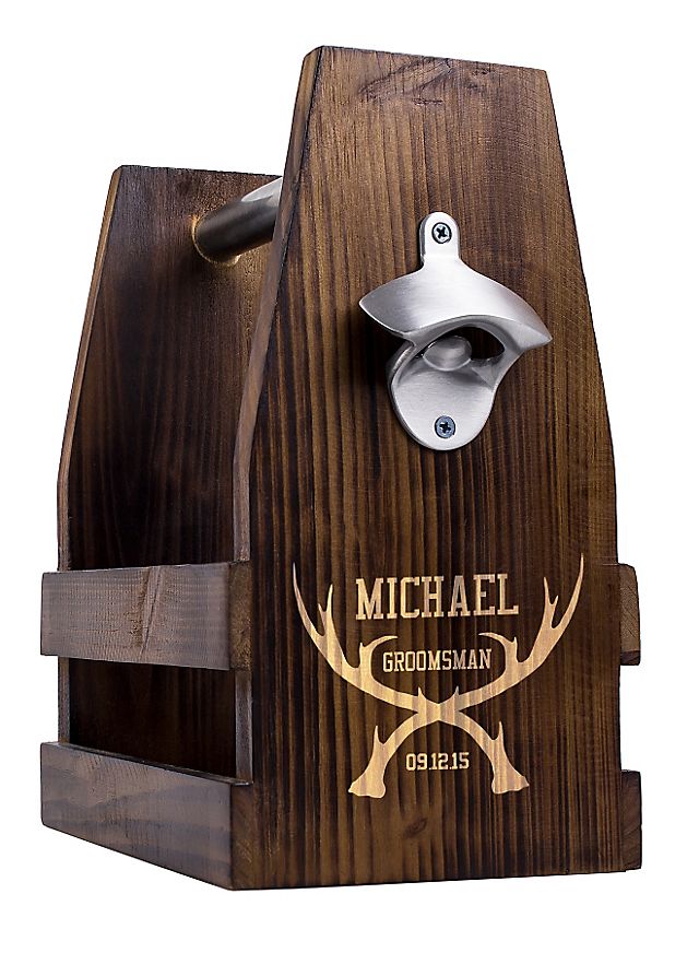 Personalized Antlers Craft Beer Holder Image 7