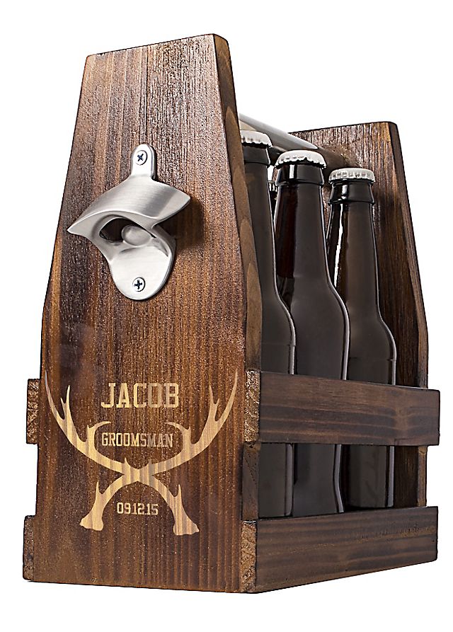Personalized Antlers Craft Beer Holder Image 7