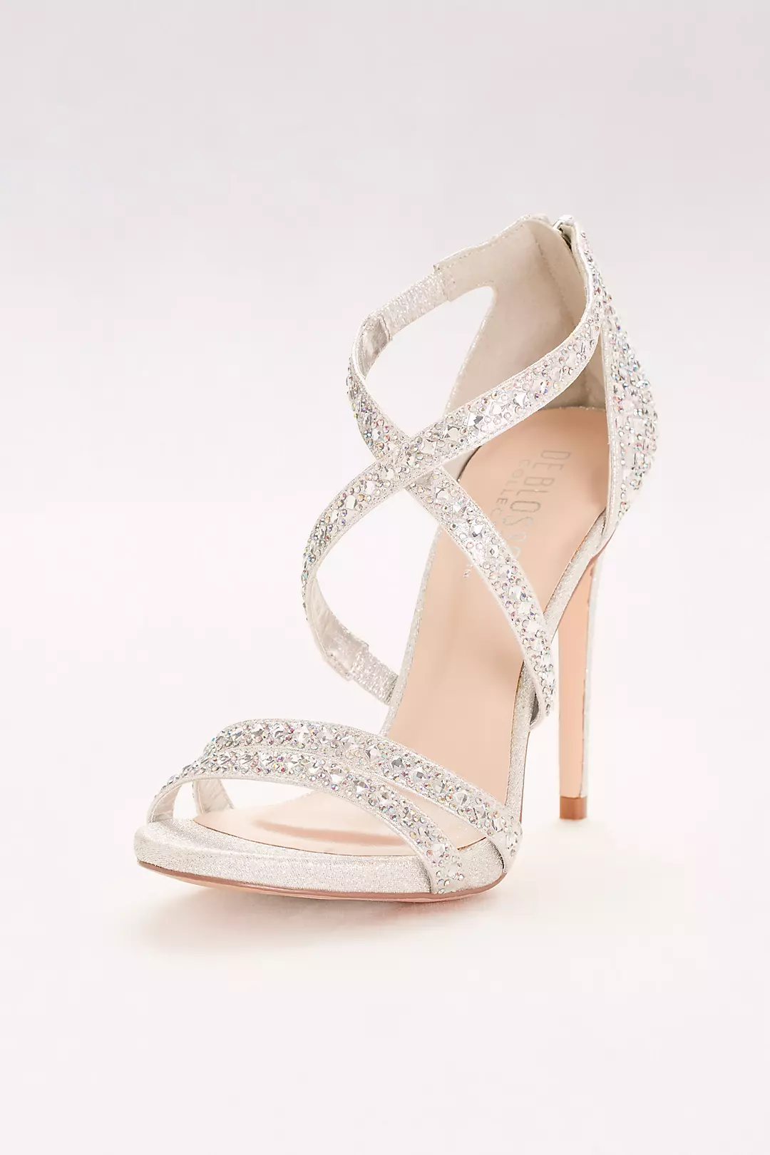 Crisscross Strappy Heels with Crystals Image