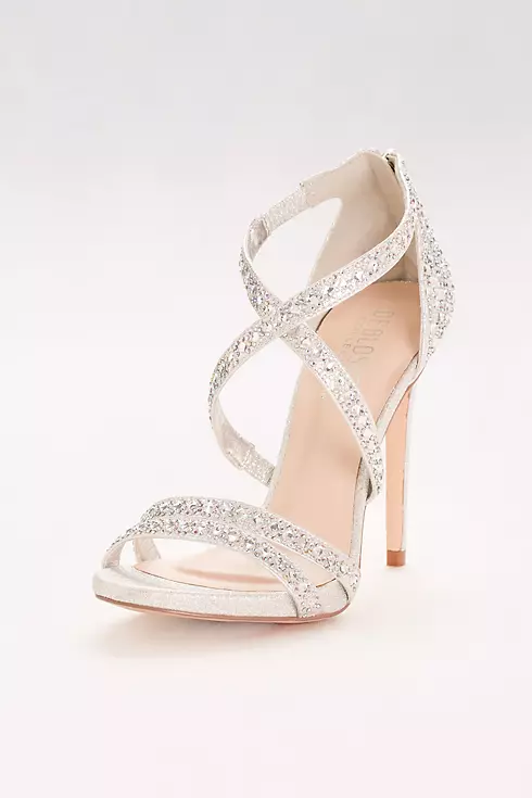 Crisscross Strappy Heels with Crystals Image 1
