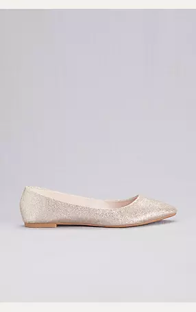 Allover Glitter Pointed Toe Flats Image 3