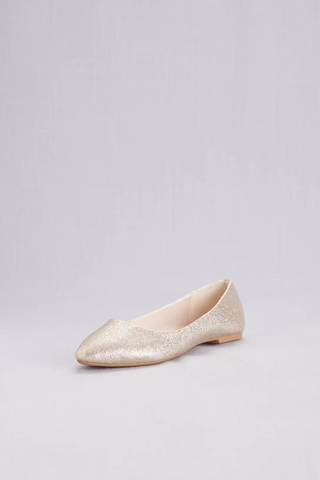 Allover Glitter Pointed Toe Flats Image 1