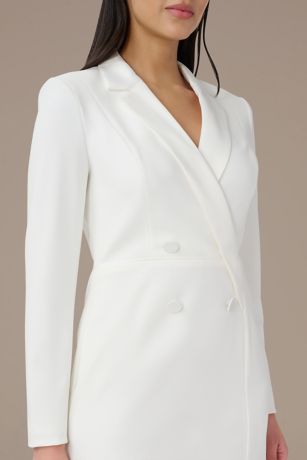 Crepe Tuxedo Sheath Dress | David's Bridal