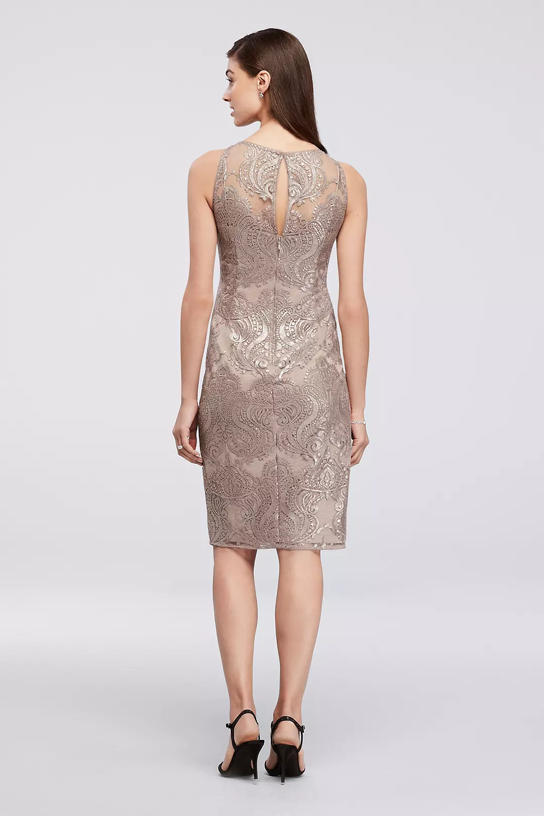 Baroque Sequin Lace Short Dress Image 2
