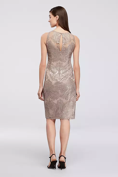 Baroque Sequin Lace Short Dress Image 2
