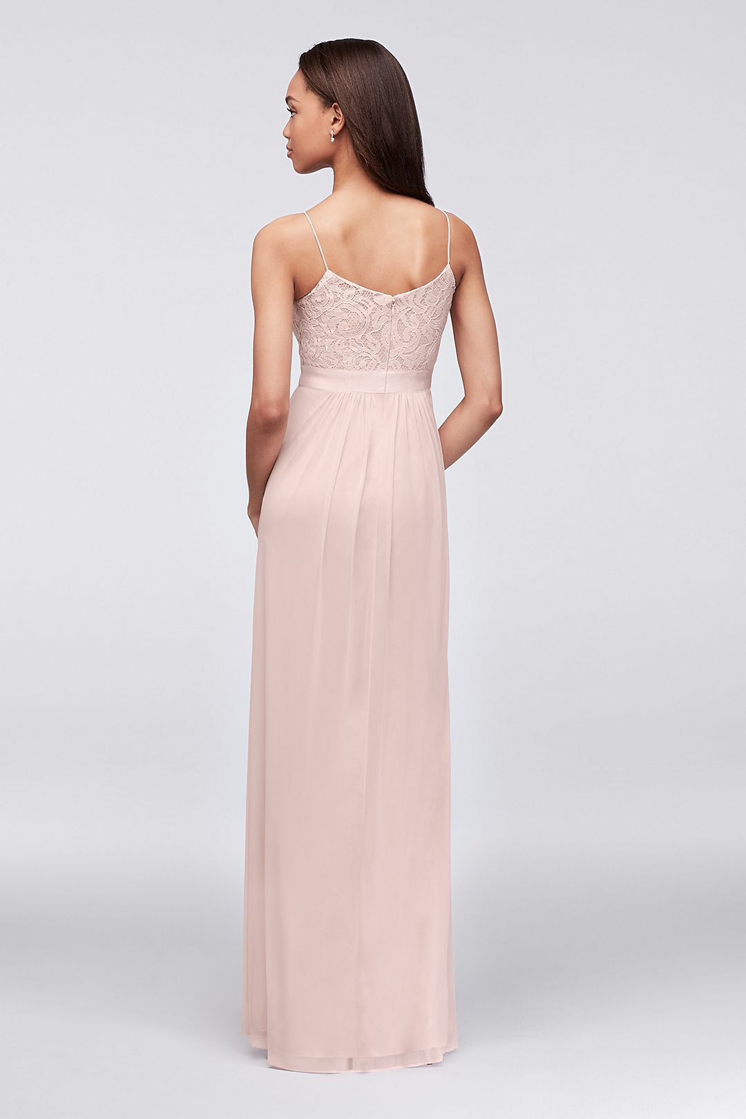 Lace and Cascading Mesh Bridesmaid Dress Image 2