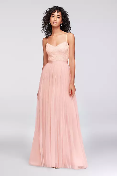 Sequin and Tulle A-Line Bridesmaid Dress Image 1