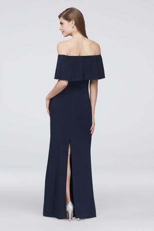 off the shoulder jersey gown la femme