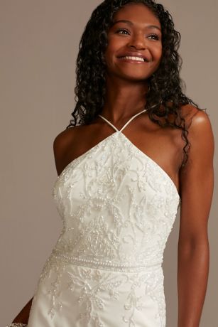 Thin Halter Strap Wedding Dresses