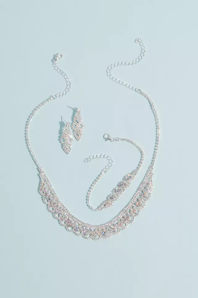 Iridescent Crystal Three-Piece Quince Jewelry Set Image 1