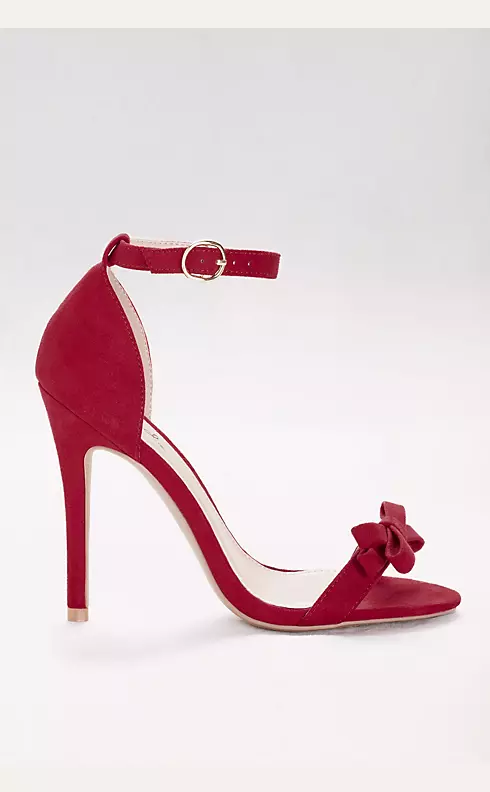 Skinny-Strap Stiletto Sandals with Bow  Image 3