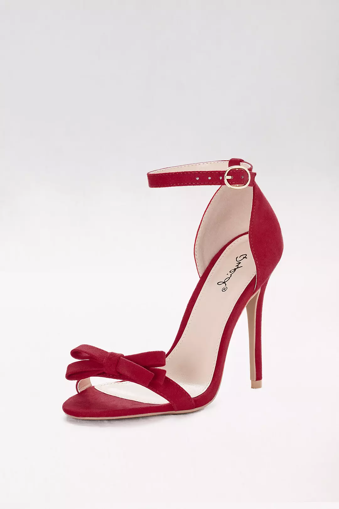 Skinny-Strap Stiletto Sandals with Bow  Image