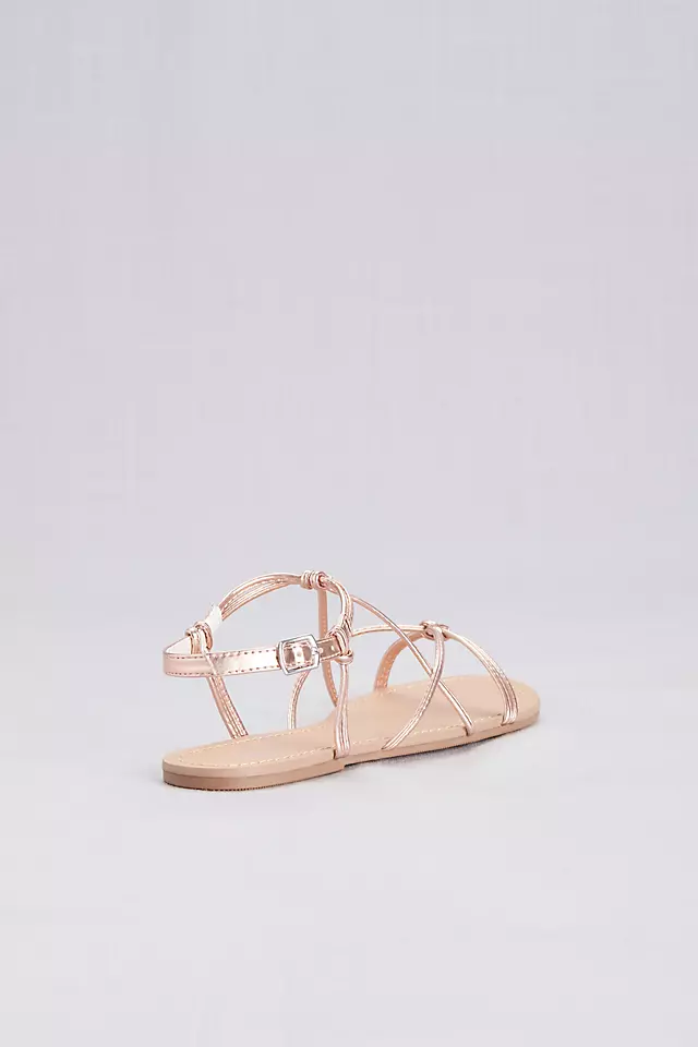 Strappy Flat Sandals with Ankle Closure Image 2