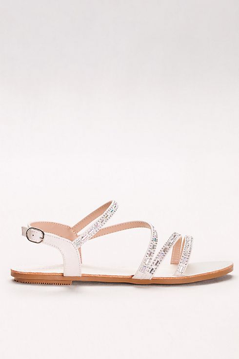 Asymmetric Strap Sandals with Crystal Details Image 5