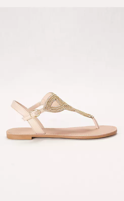 Swirling Bead and Crystal T-Strap Sandal Image 2