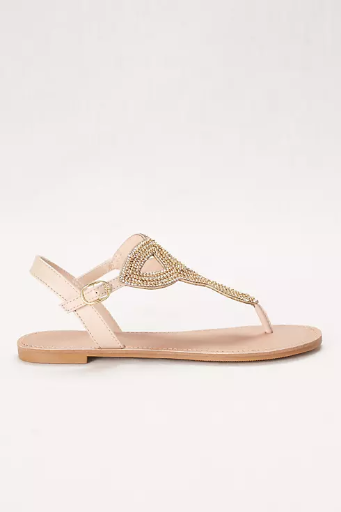 Swirling Bead and Crystal T-Strap Sandal Image 2