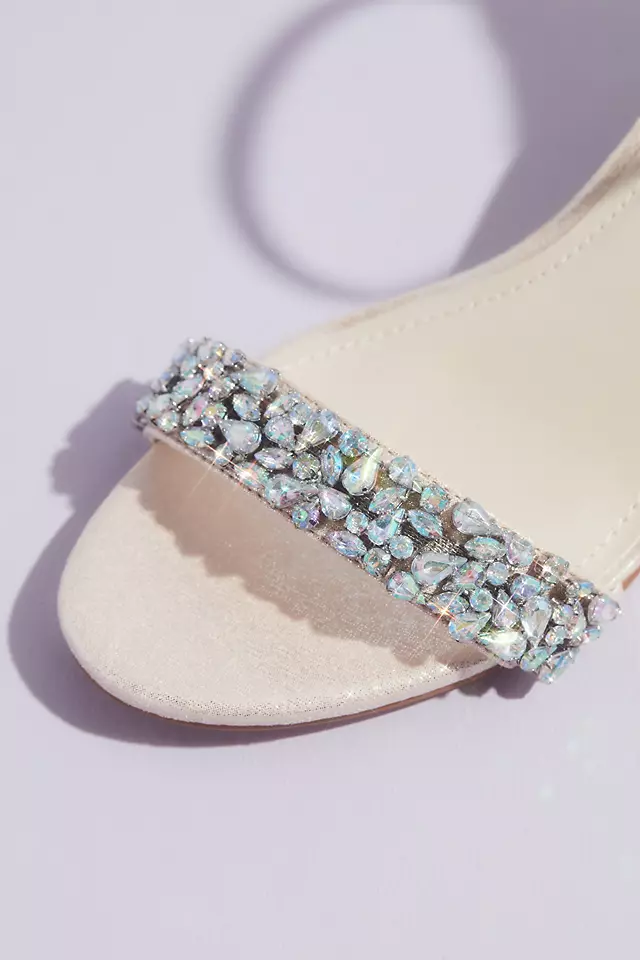 Mid-Heel Sandals with Iridescent Crystals Image 4