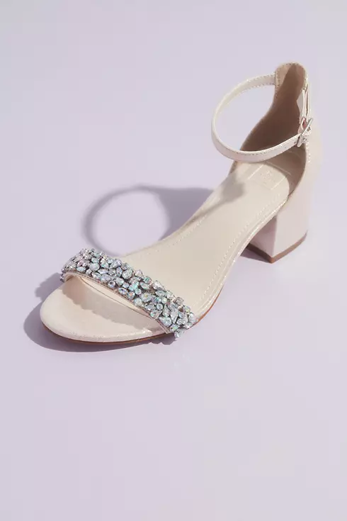 Mid-Heel Sandals with Iridescent Crystals Image 1