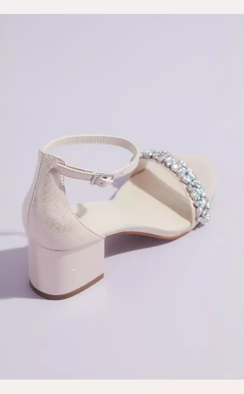 Mid-Heel Sandals with Iridescent Crystals Image 2