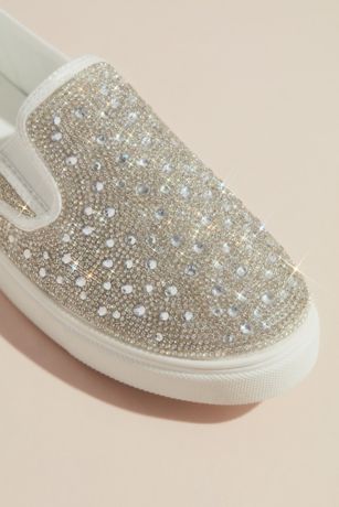 Crystal Embellished Slip-On Sneaker | David's Bridal