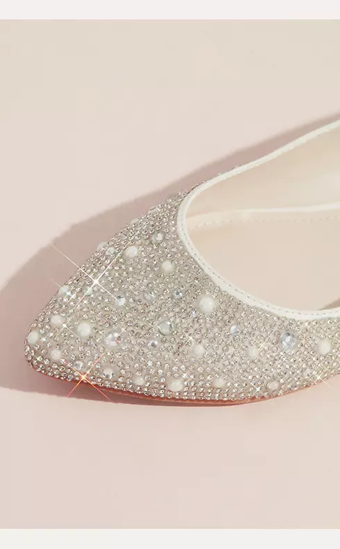 Crystal and Iridescent Stone Ballet Flats Image 3