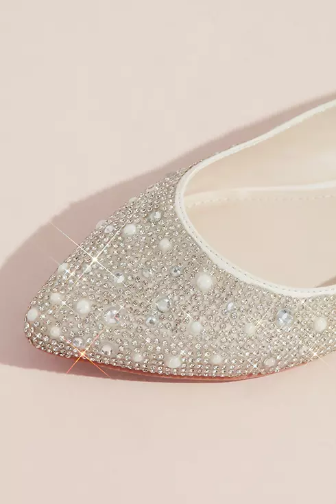 Crystal and Iridescent Stone Ballet Flats Image 3