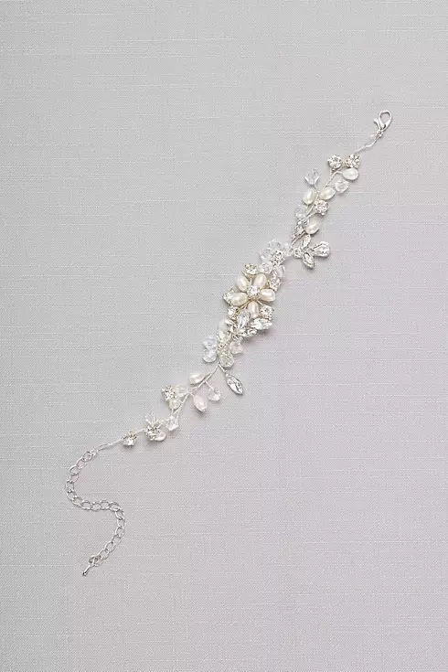 Botanical Crystal and Pearl Bracelet Image 1