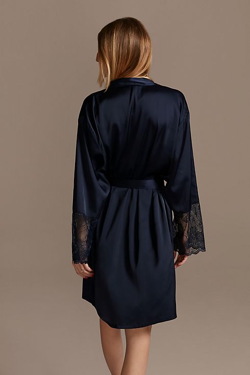 Lace Sleeve Satin Robe Image 2