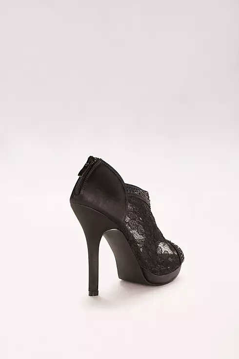 Lace High Heel Shootie with Crystals Image 2