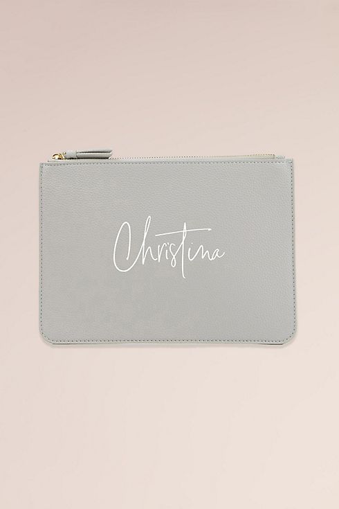 Personalized Vegan Leather Clutch Bag Image 1