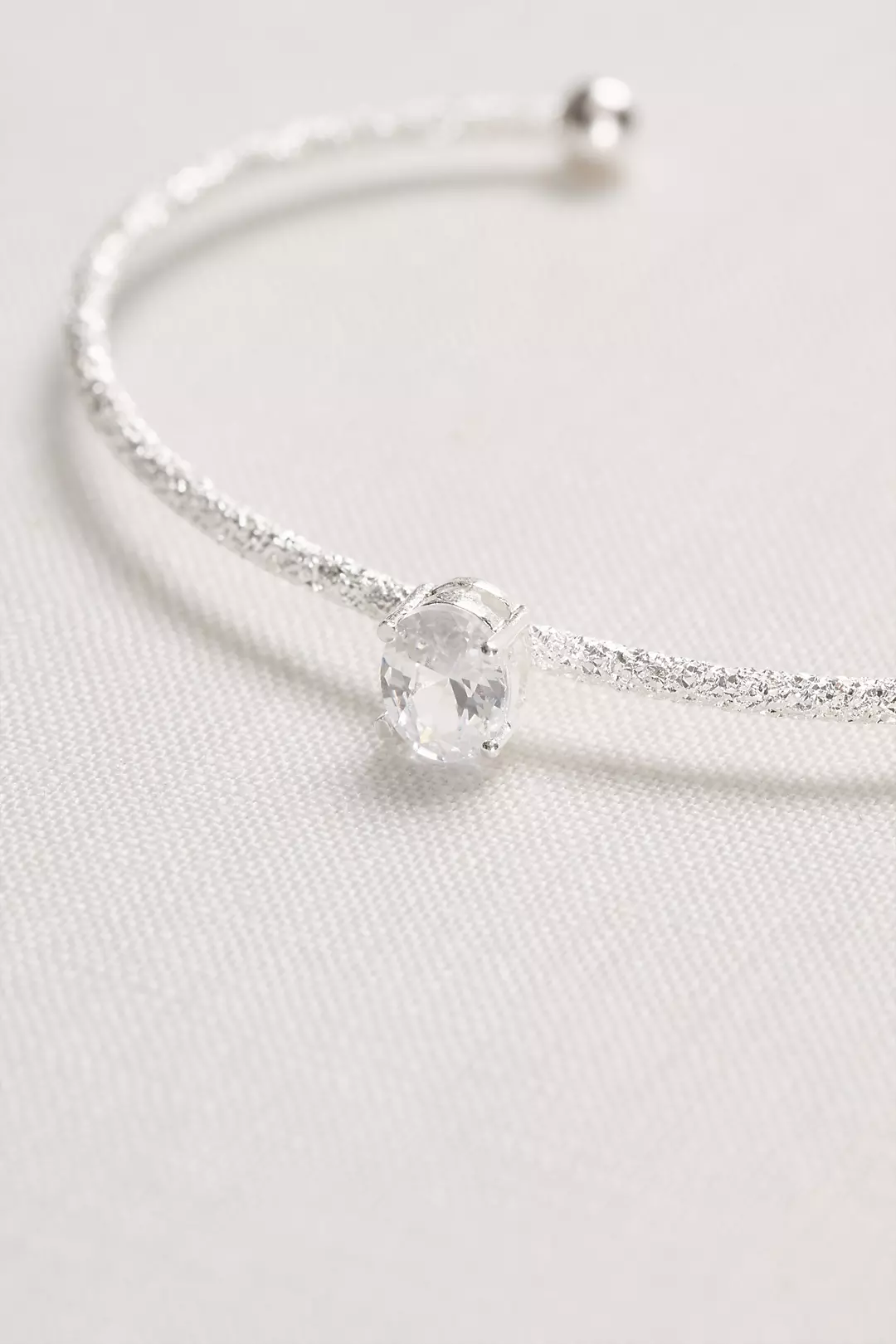 Sparkle Crystal Solitaire Bangle Image 2