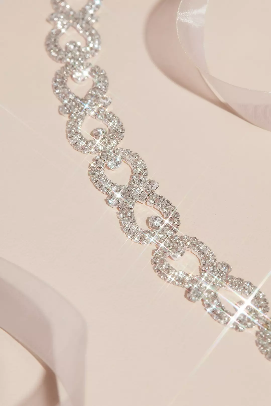Pave Crystal Infinity Link Sash | David's Bridal
