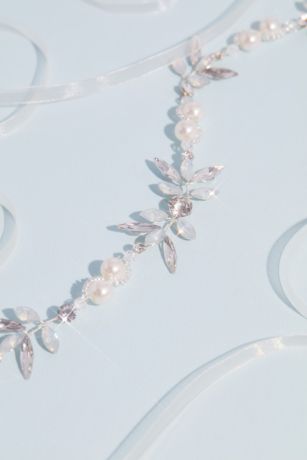 Marquise Crystal and Opal Sash with Pearl Accents