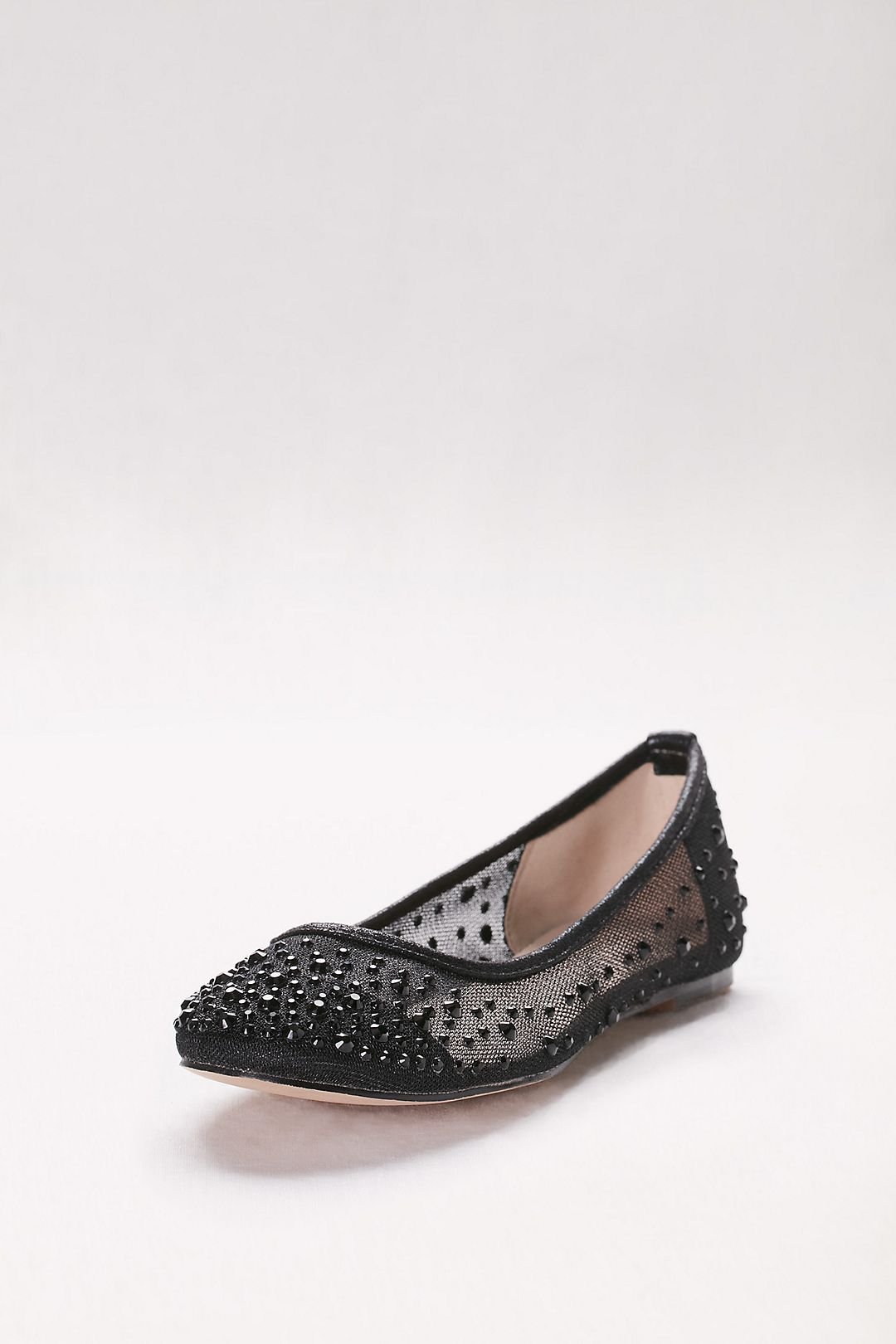 Mesh Ballet Flats with Scattered Crystals | David's Bridal
