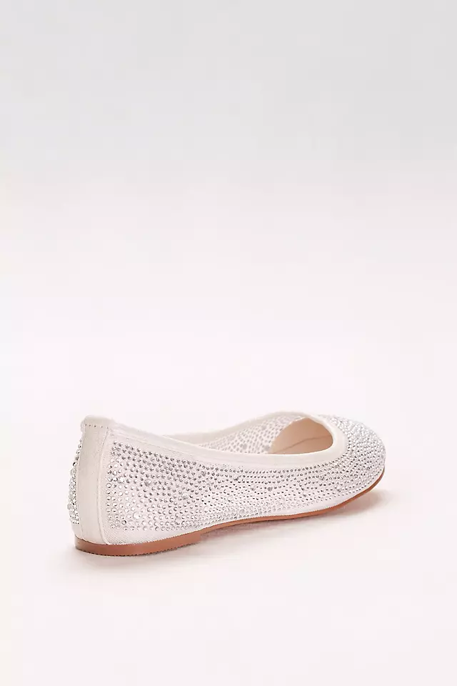 Mesh and Scattered Crystal Ballet Flats  Image 2
