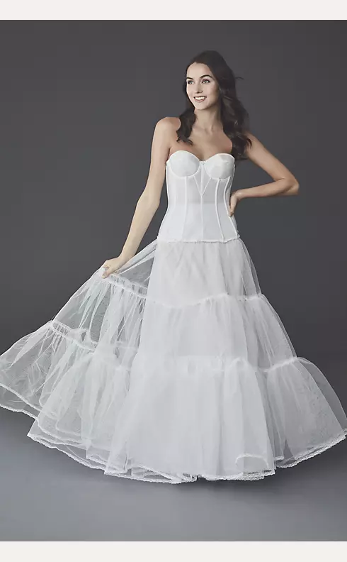 Davids Bridal Wedding Dress Ball Gown + Free Under Skirt