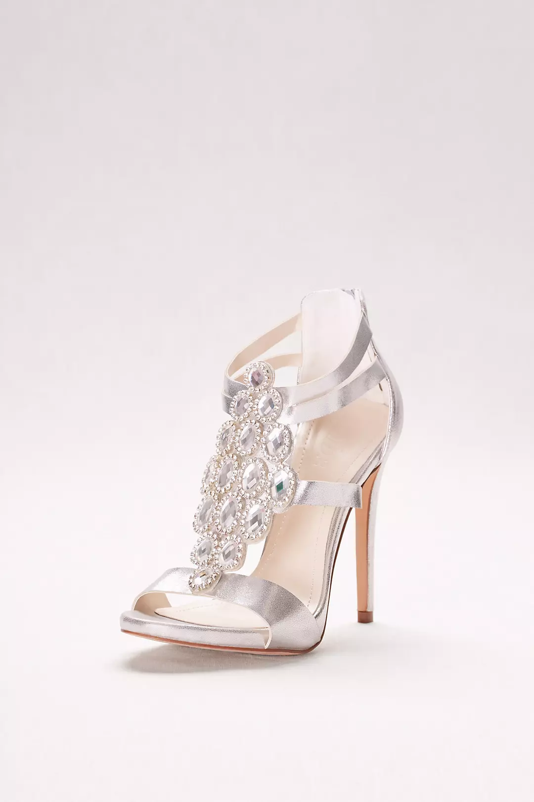 Crystal-Embellished Strappy Heels Image