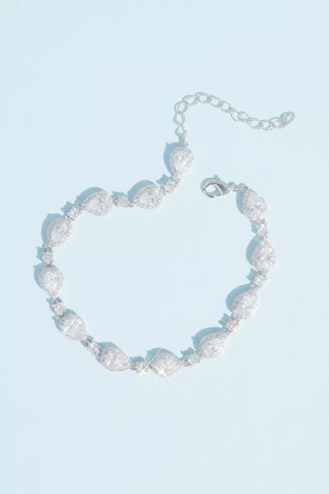 Haloed Teardrop and Solitaire Crystal Bracelet Image