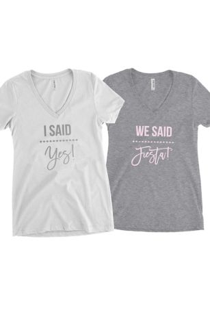 wedding shirts for bride and bridesmaids