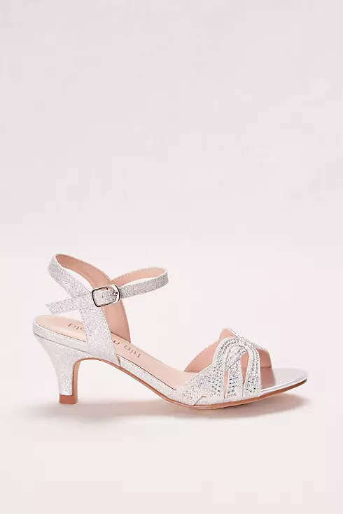Girls' Low Heel Quarter Strap Crystal Sandal Image 2