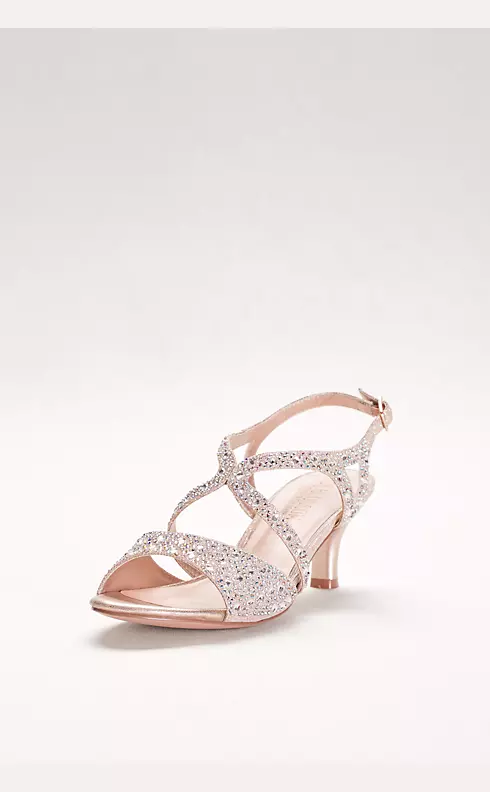 Strappy Heels with Iridescent Gems Image 1