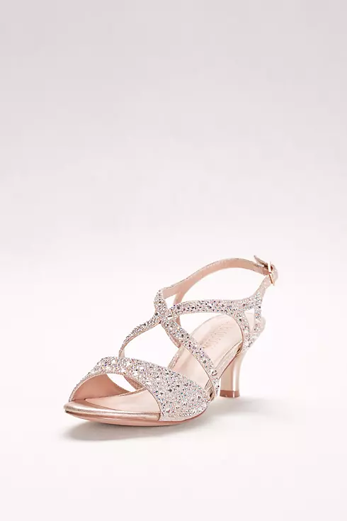 Strappy Heels with Iridescent Gems Image 1